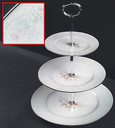 Anticipation 13 7/8"-14 1/4" 3-Tiered Serving Tray(DP,SP,BB) HC