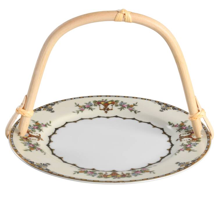 Apollo 5 3/8"-5 5/8" Bamboo Handled Serving Plate  HC