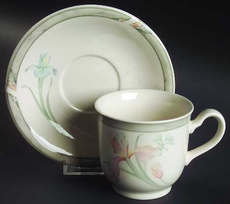 April Sky Footed Cup & Saucer Set