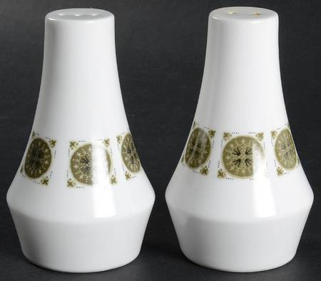Arabesque Dark Green Salt & Pepper Set