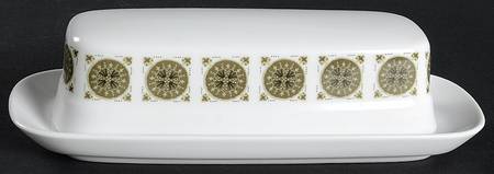 Arabesque Dark Green 1/4 Lb Covered Butter