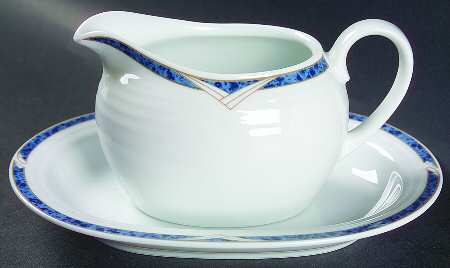 Arctic Blue Gravy Boat & Underplate