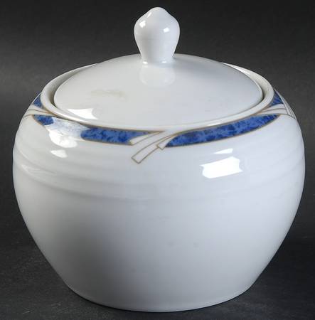 Arctic Blue Sugar Bowl & Lid