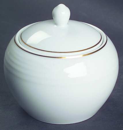 Arctic Gold Sugar Bowl & Lid