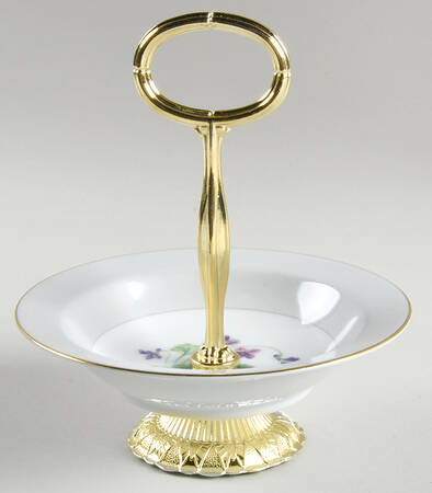 Arcola 6"-7" Handled Footed Nut Dish HC