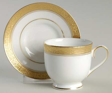 Aristocrat Gold Footed Demitasse Cup & Saucer Set