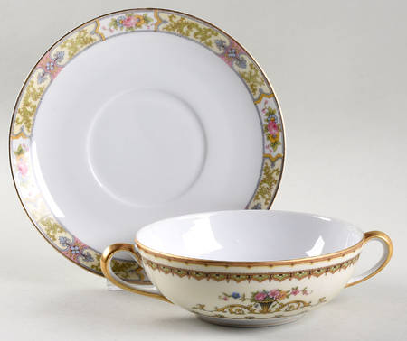 Arleigh Flat Cream Soup Bowl & Saucer Set