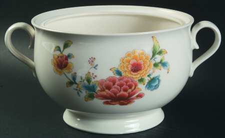 Asian Bouquet 2 Qt Round Covered Casserole No Lid