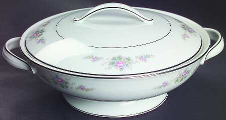 Astor Rose Round Covered Vegetable