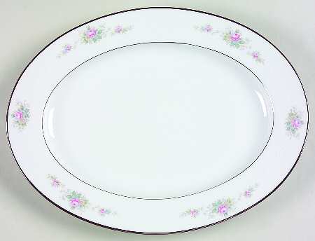 Astor Rose 11" Oval Serving Platter