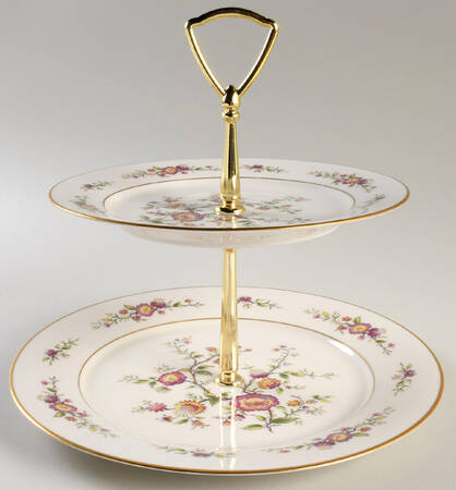 Asian Song 2 Tiered Serving Tray (Dinner & Salad Plate)