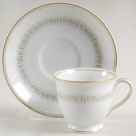Athena Footed Demitasse Cup & Saucer Set