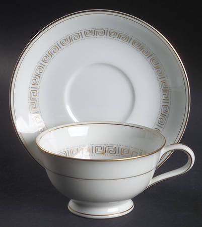 Athena Footed Cup & Saucer Set
