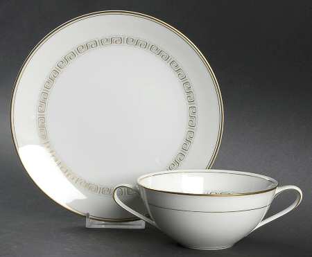 Athena Flat Cream Soup Bowl & Saucer Set