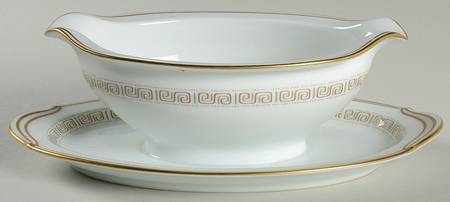 Athena Gravy Boat with Attached Underplate
