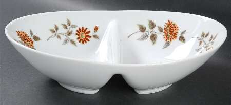 Auburn 10" Oval Divided Vegetable Bowl