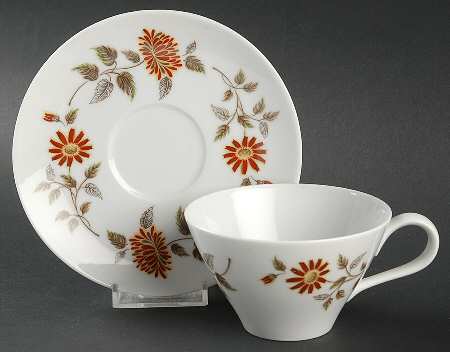 Auburn Flat Cup & Saucer Set