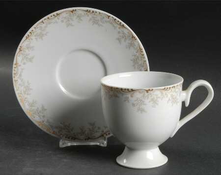 Aubusson Footed Cup & Saucer Set