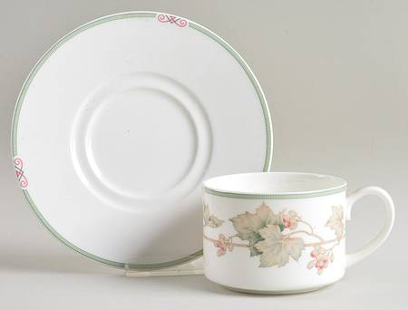 Autumn Estate Flat Cup & Saucer Set