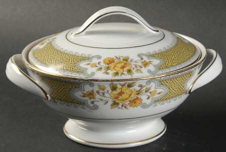 Autumn Rose Sugar Bowl & Lid