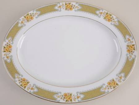 Autumn Rose 13" Oval Serving Platter