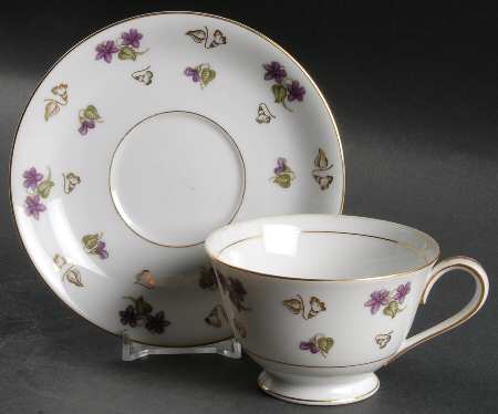 Avalon Footed Cup & Saucer Set