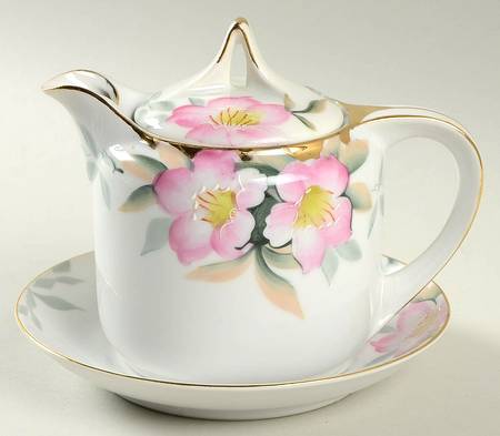 Azalea Large Syrup with Lid and Underplate