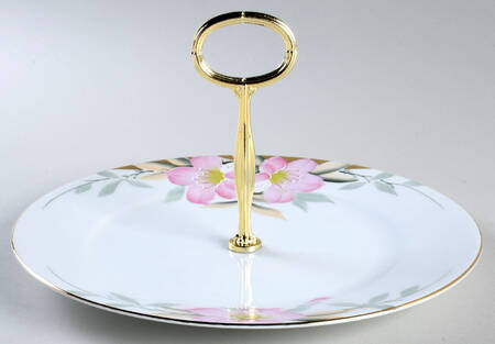 Azalea Round Serving Plate with Center Handle (Dp) Hc
