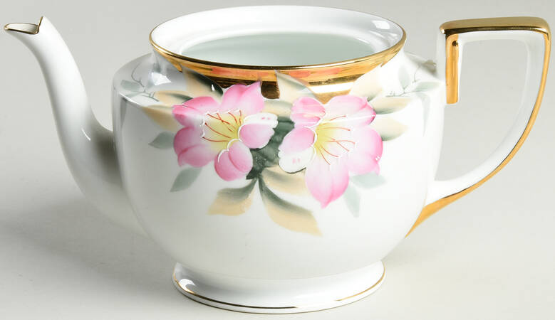 Azalea Gold Finial Tea Pot No Lid