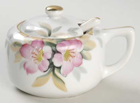 Azalea Mustard Jar & Lid with Spoon