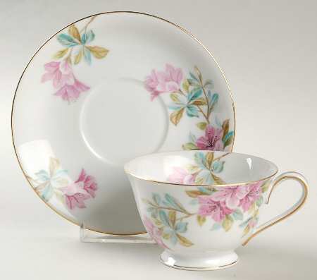 Azalea Footed Cup & Saucer Set