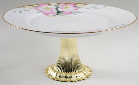 Azalea Cake Stand with 4"-5" Metal Pedestal  Hc