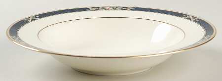 Azure Garden Rim Soup Bowl