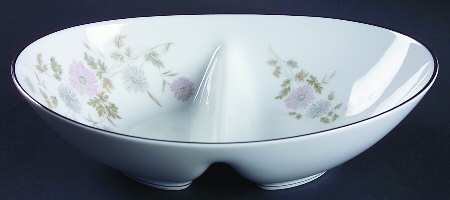 Barbara 10" Oval Divided Vegetable Bowl