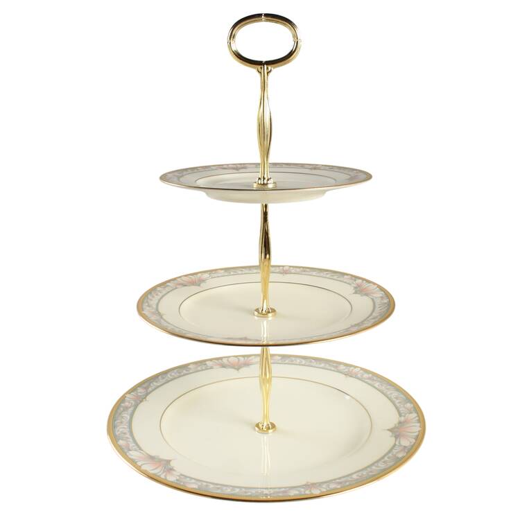 Barrymore 13 7/8"-14 1/4" 3-Tiered Serving Tray(DP,SP,BB) HC