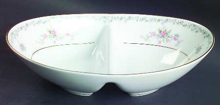 Barton 10" Oval Divided Vegetable Bowl