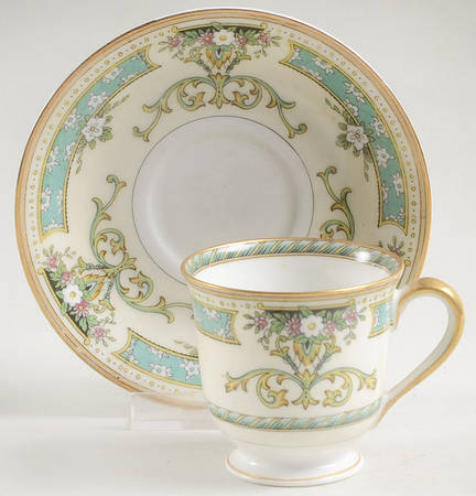Beauvais Footed Demitasse Cup & Saucer Set