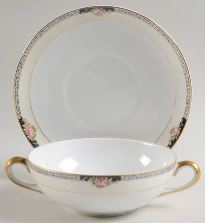 Beechmont Flat Cream Soup Bowl & Saucer Set