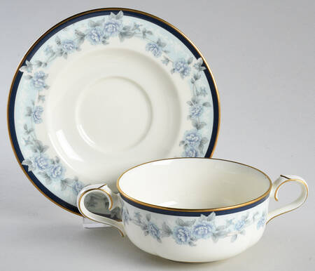 Bellefonte Flat Cream Soup Bowl & Cup Saucer Set