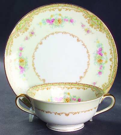 Bellodgia Footed Cream Soup Bowl & Saucer Set