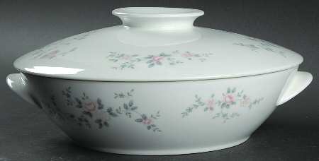 Belle Rose Round Covered Vegetable