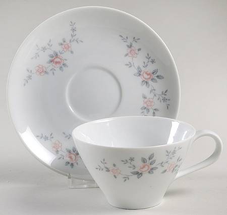 Belle Rose Flat Cup & Saucer Set