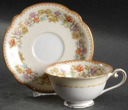 Berchem Footed Cup & Saucer Set