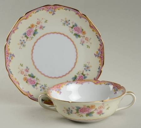 Berwick Flat Cream Soup Bowl & Saucer Set