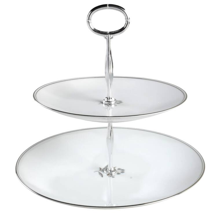 Bessie 6 5/8"-10"  2 Tiered Serving Tray (Dp, Sp) HC