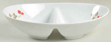 Berry Time 10" Oval Divided Vegetable Bowl