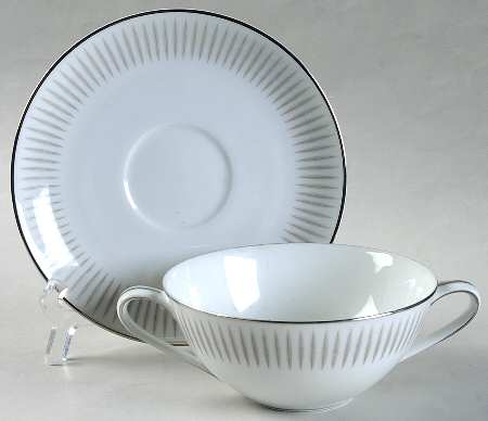 Biarritz Flat Cream Soup Bowl & Dessert Plate/Saucer Set