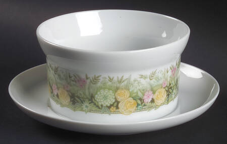 Bimini Round Gravy Boat/Attached Underplate
