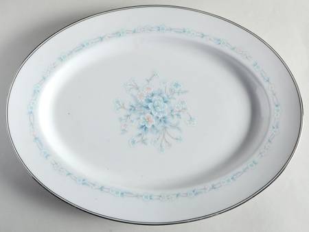 Blue Beauty 13" Oval Serving Platter