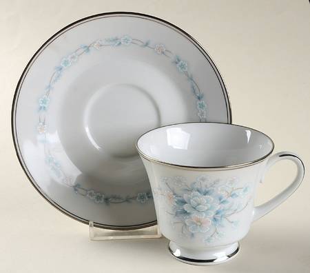 Blue Beauty Footed Cup & Saucer Set